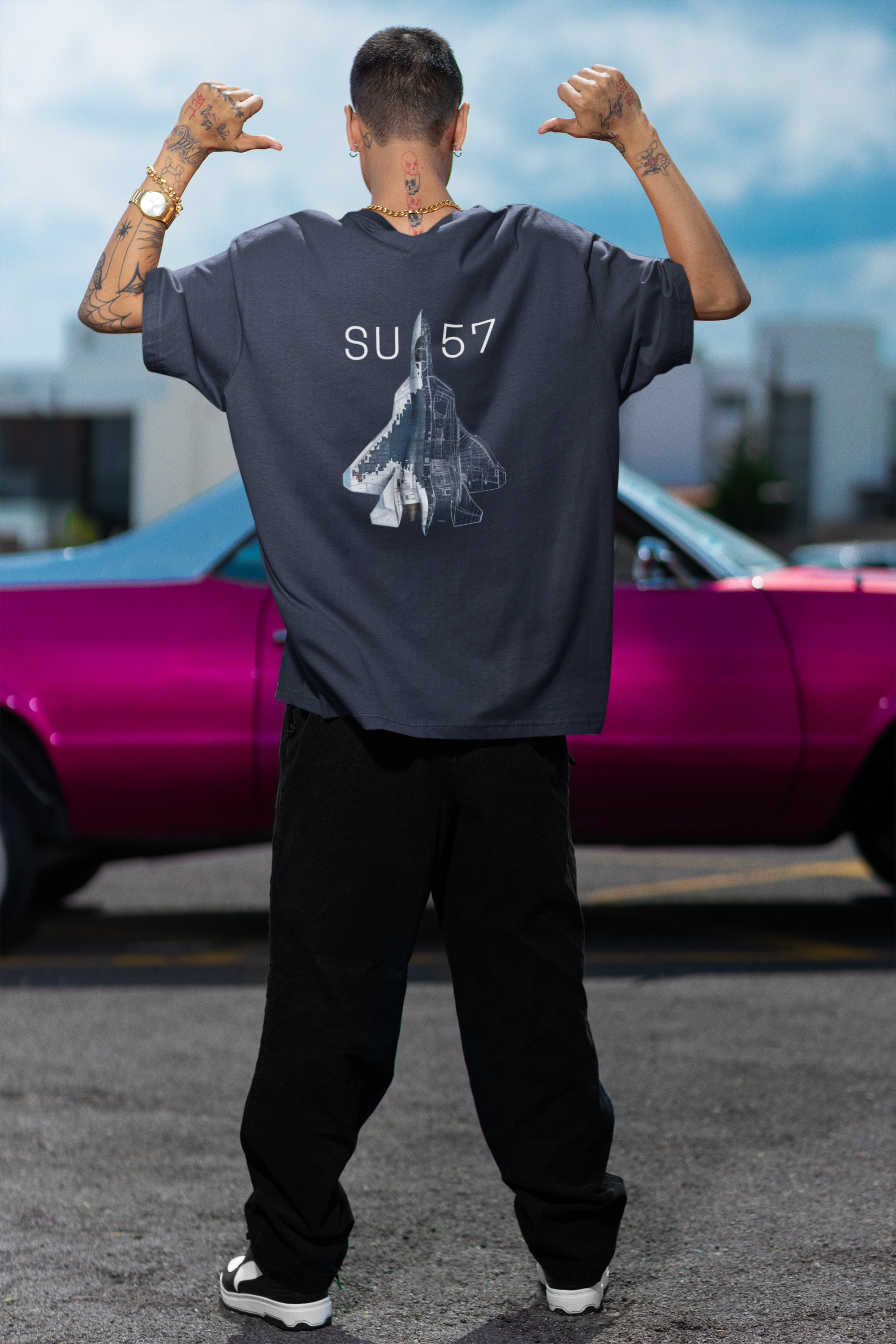 SU 57 Jet Oversized Tshirt